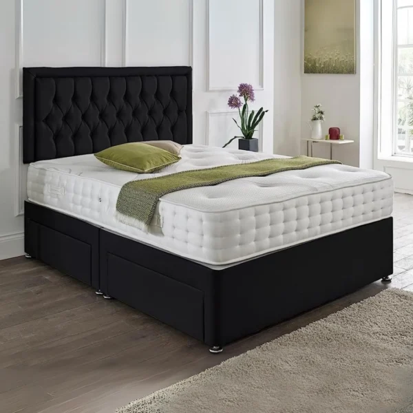 King Size Divan Bed with optional Mattress and Drawers - Image 2