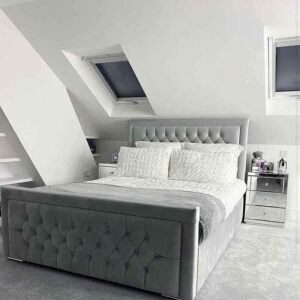 Heaven Plush Velvet Upholstered Bed Frame