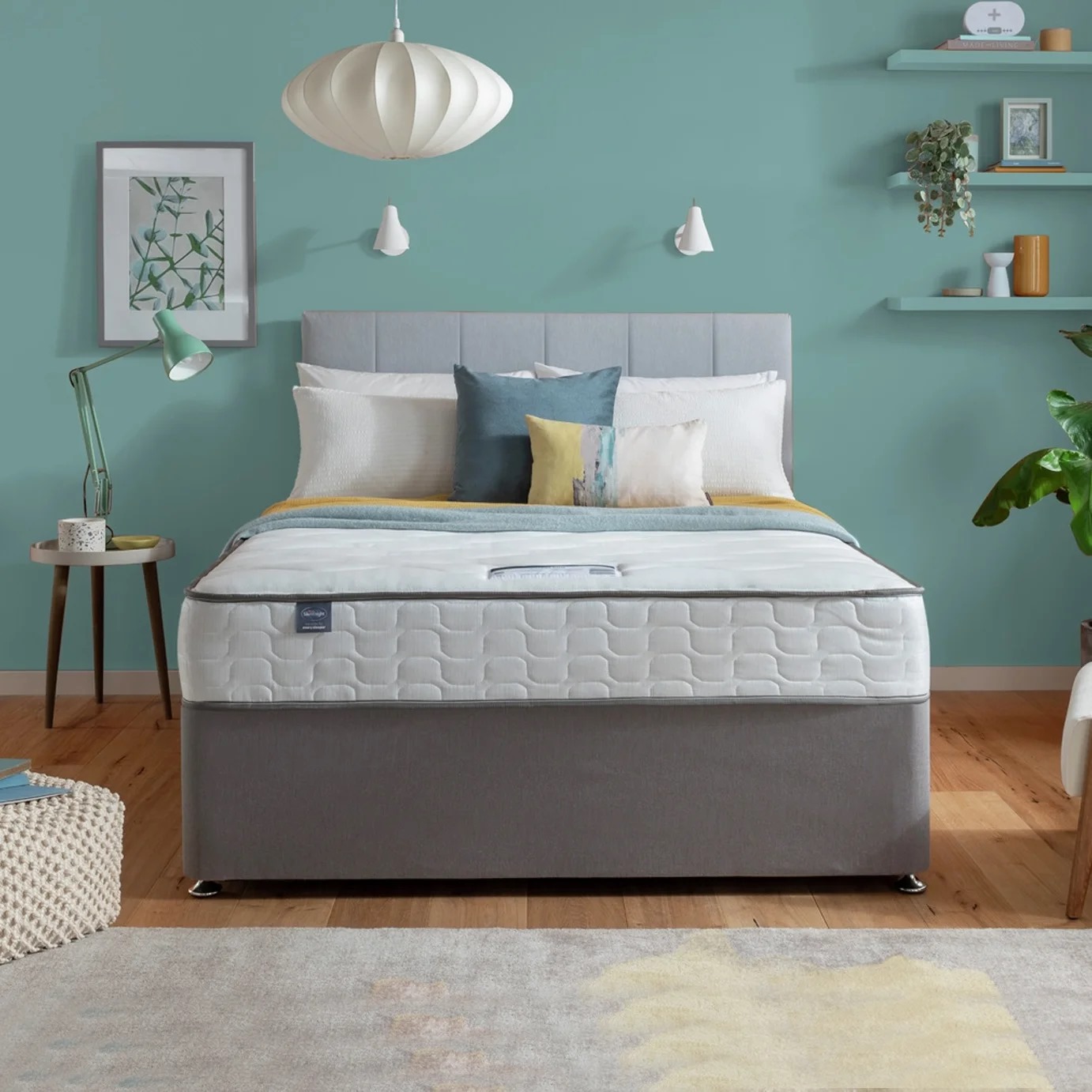 Double Divan Bed with Mattress and Headboard Included