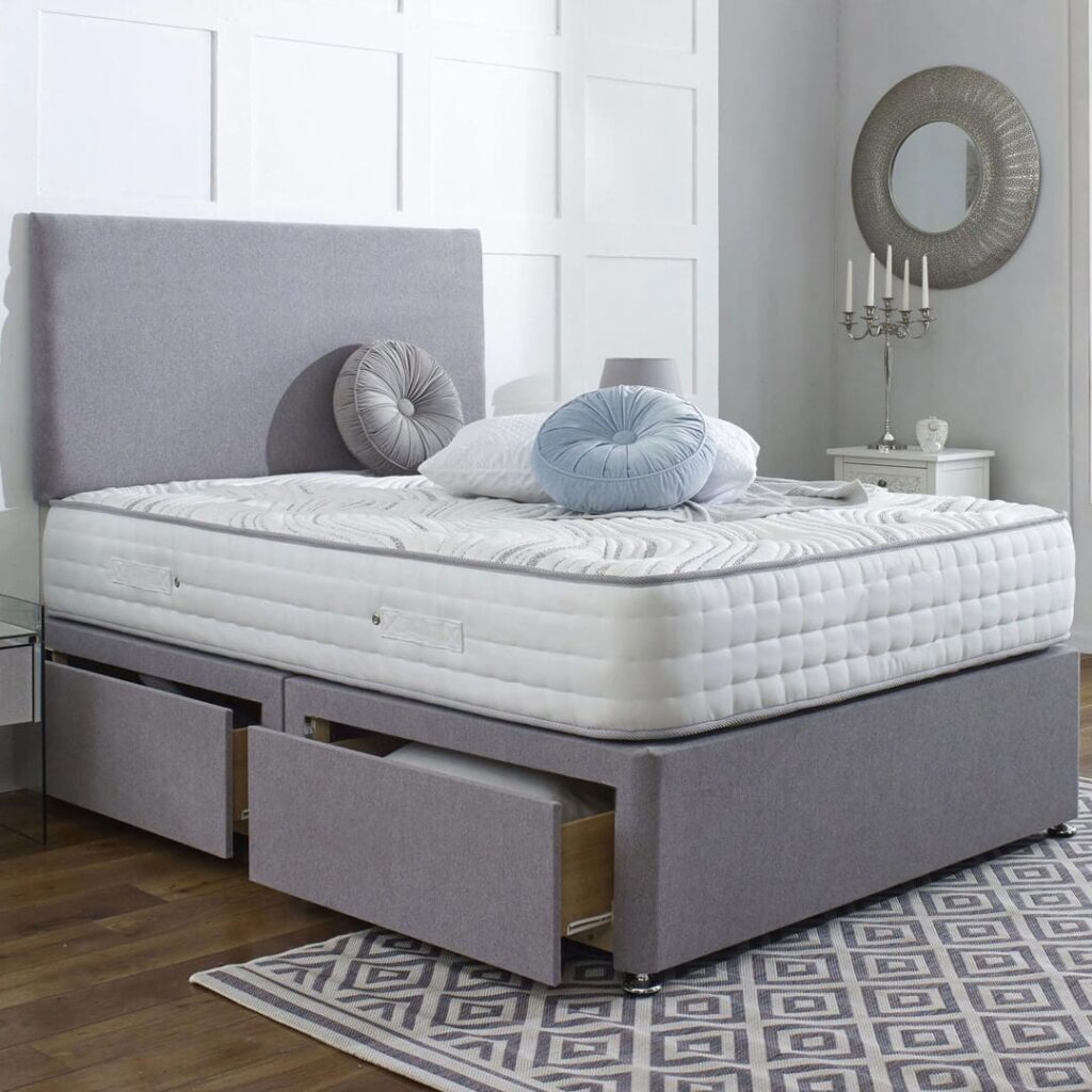 Super King Divan Bed Bed with Mattress and Headboard Included