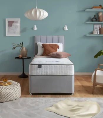 Single Divan Bed with Mattress and Headboard Included