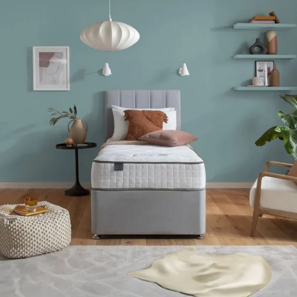 Single Divan Bed with Mattress and Headboard Included