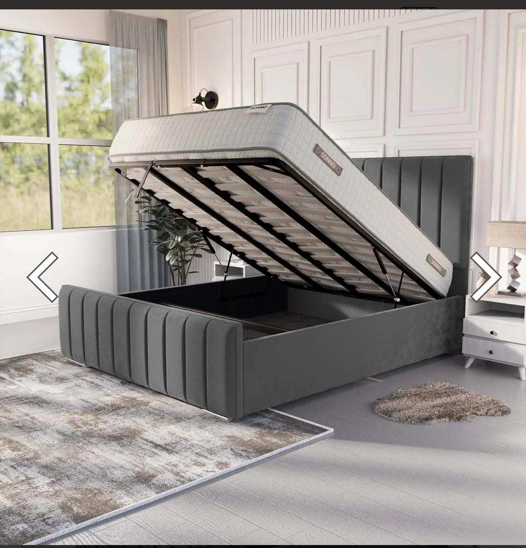 grey ottoman panel bed grey ottoman panel bed