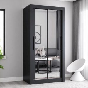 Berlin 100cm Wide Mirror Sliding Wardrobe