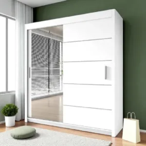LYON 180cm Mirror Sliding Wardrobe