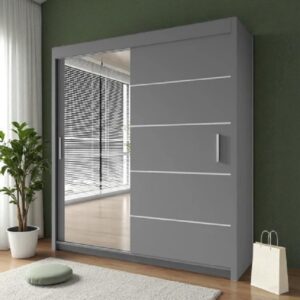 LYON 203cm Mirror Sliding Wardrobe