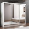 Paris Lux 250cm Mirror Sliding Door Wardrobe