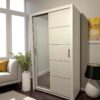 LYON 120cm Mirror Sliding Wardrobe